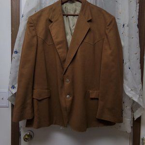HIGH NOON WESTERN STYLE FAUX SUEDE SPORT COAT 52" CHEST
